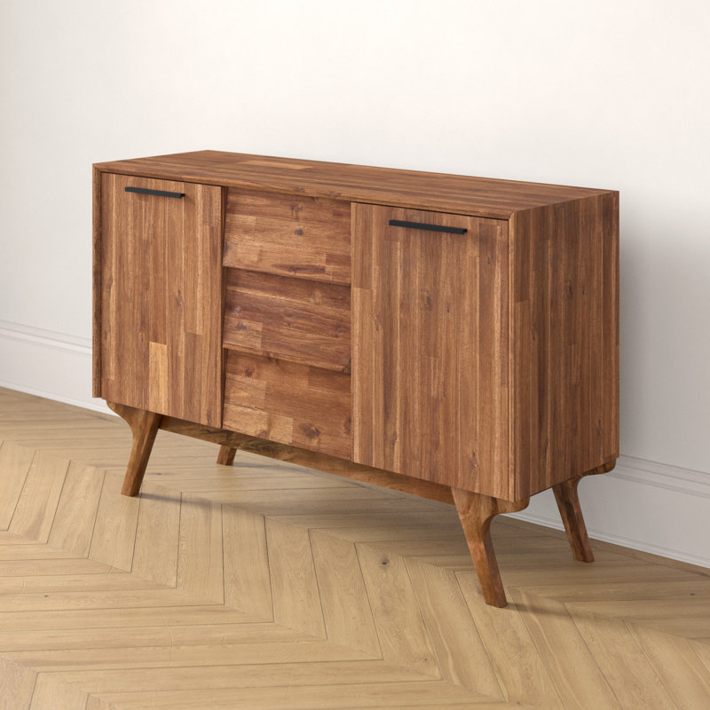 Foundstone Adelaide 51.18" Wide 3 Drawer Wood Buffet Table & Reviews